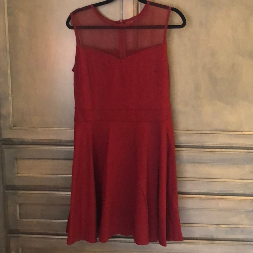 Maroon A line dress